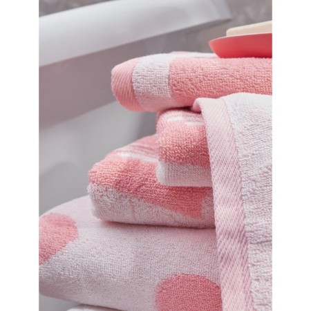 Terry towel Cat Love, size 50x90 cm, pink color-4