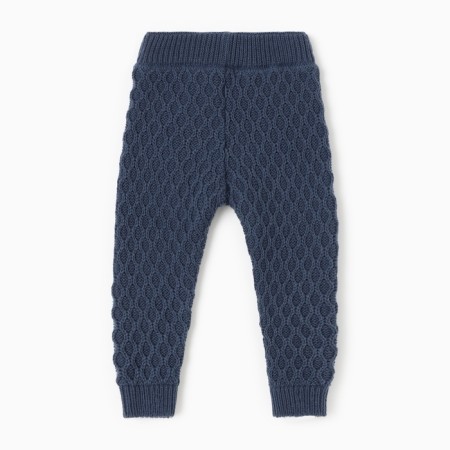 Pants Children's Knitted Minaku, blue color, height 68-74 cm-7