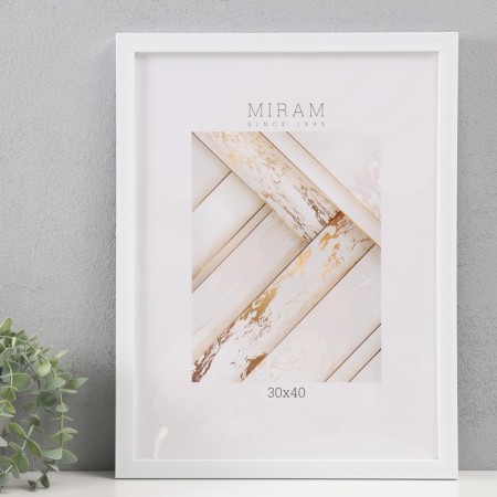 Photo frame plastic Gallery 30x40 cm, 861 white (plastic screen)-1