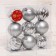 Set of balls plastic D-6 cm, 9 pcs "Venus" silver