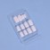 Classic French overhead nails, 24 pcs, with adhesive plates, soft square shape, pale pink/white color