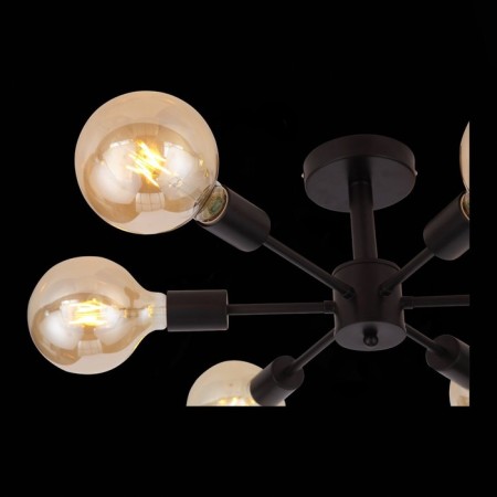 Ceiling EVOLUCE lamp. SL419.402.06. ANO. 6x60 watts, E27, 46x48x23 cm, black color-14
