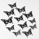 Set for decorating "Butterflies", set 12 pcs, black color