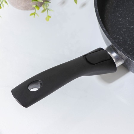 Pan, d = 28 cm, removable handle, anti -stick coating, dark marble-3