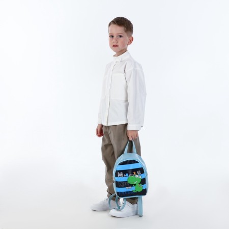 Baby backpack on lightning, blue color-5