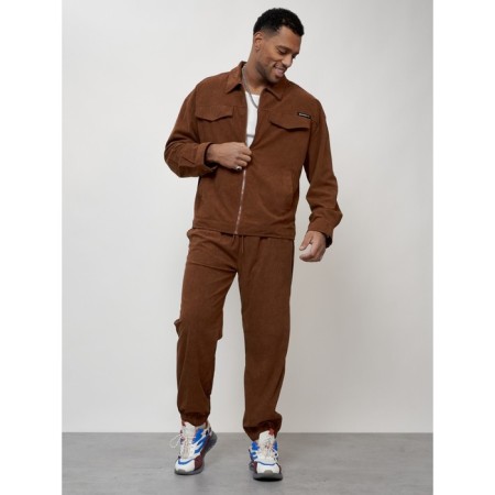 Male tracksuit, size 54, brown color-10