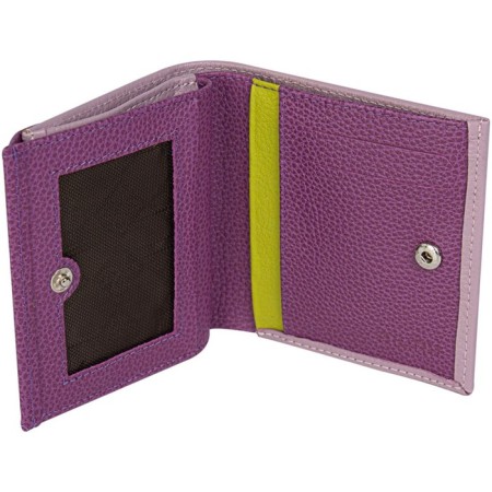 Wallet on the button, the map for maps (3)/coins/bill, lilac color 10.2x9.5x3cm-2