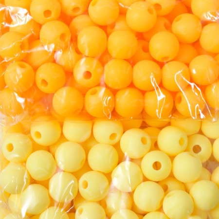 Beads for creativity plastic "citrus" matte set 4 colors x 20 g-1