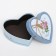 A set of boxes 3 in 1 heart "roses" Blue, 21 x 19 x 9 - 15.5 x 14 x 6 cm