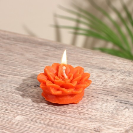 Candle "Flower" 5x5x2 cm, soy wax, mix-1