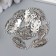 Connector for creativity Metal 2 Ears "Peryshok" silver G176B527 3.5x1.4 cm