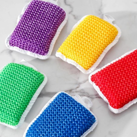 Body sponge with a peeling effect, 10 × 12 × 4 cm, color mix-4