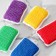 Body sponge with a peeling effect, 10 × 12 × 4 cm, color mix