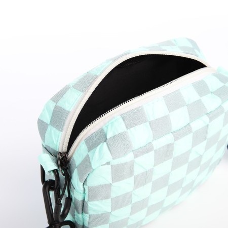 Youth bag with zipper, turquoise color-4