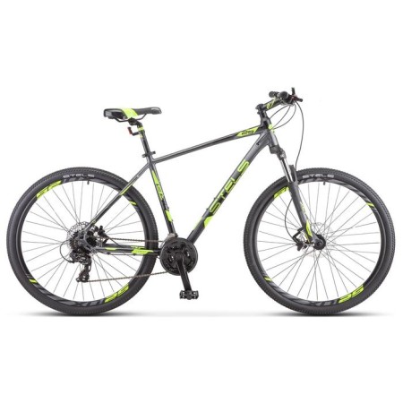 Bicycle 29 "Stels navigator-930 d, v010, anthracite color/black/lime, frame size 18.5"