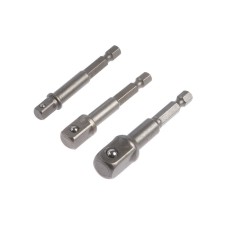A set of adapters for the end heads of the tundra, steel CRV, 1/2 x 75, 3/8 and 1/4 