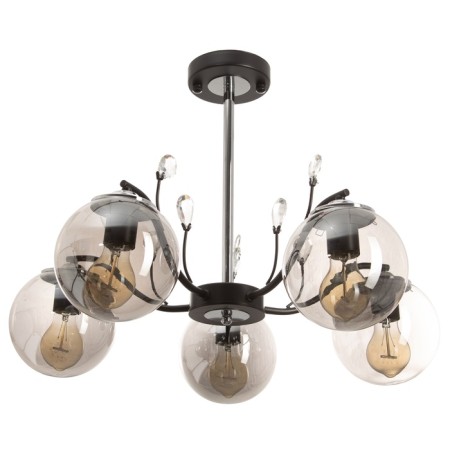 ARISA chandelier 5he27 40W black-silver 60x60x40 cm