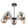 ARISA chandelier 5he27 40W black-silver 60x60x40 cm