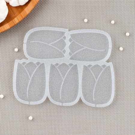 Silicone Mold for candy and chocolate "Tulip", 5.5 × 4.5 cm, the color is transparent-1