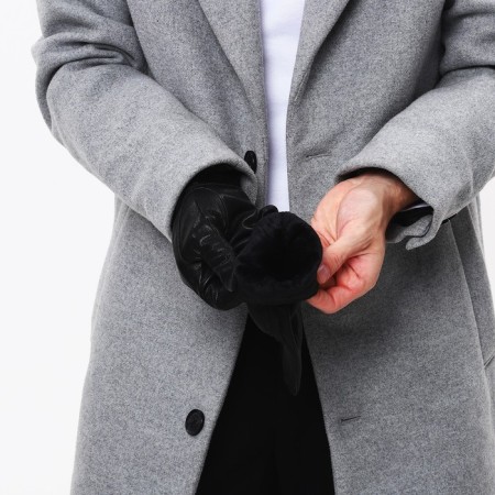 Gloves male, dimensionless, with insulation, black color-4