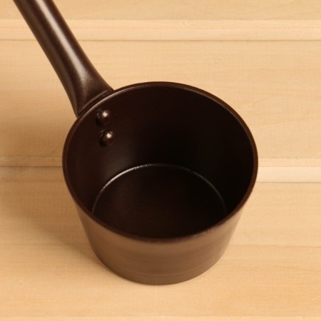 Aluminum bucket 0.2 l, length 47 cm, brown-1