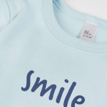 Body baby with a long sleeve "Goroshinka", height 62 cm, color white, blue, 2 pcs-2