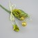 Decorative bouquet "rose" with brilliance, 5x9 cm, light green