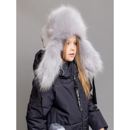 Children's cap, size 54, gray color-3