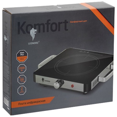 Infrared plate Leonord Le-1747, 2000 watts, 1 burner, 75 cm, black-5