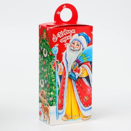 New Year. Gift box New Year's surprise "Classic" with animation 11 x 6 x 21 cm.-1