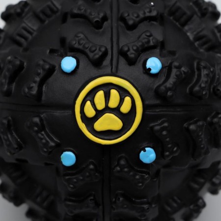 Crooking ball for dogs, hard, 7.5 cm, black-3