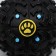 Crooking ball for dogs, hard, 7.5 cm, black