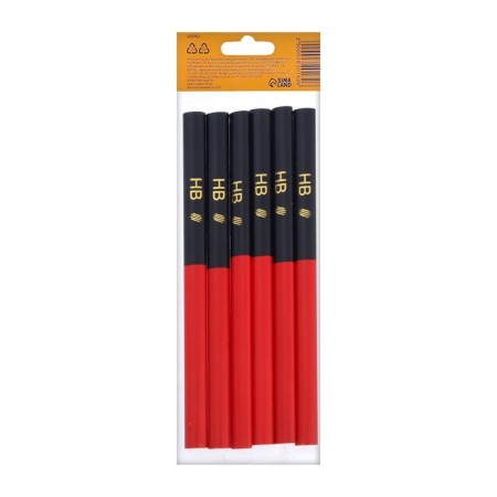 Pencils are building tundra, two -tone, 180 mm, 6 pcs.-6