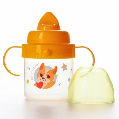 Children's stroke with solid nose "Dog Lou", 150 ml., With pens, yellow color-2