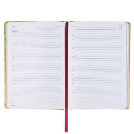 Diary of Leduced A5+, 136 sheets of Sidney Nebraska, solid cover, artificial leather, gold cut, gold-2