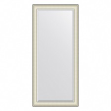 EvoFORM mirror in a baguette frame, with fatcet, 78 mm, 74x164 cm, white skin with chrome