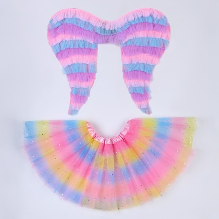Carnival set "Milash", 5-7 years: skirt, wings