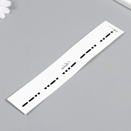 Tattoo on the body Black "Bracelet. I love. ABC Morse" 20x3 cm-4