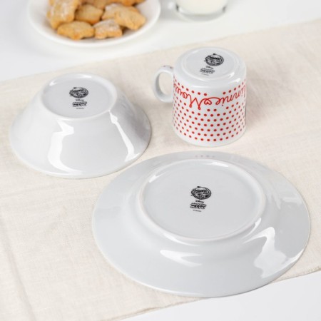 Set of dishes, 3 objects: plate Ø 16.5 cm, bowl Ø 14 cm, mug 250 ml, Minnie, Minnie Mouse-6