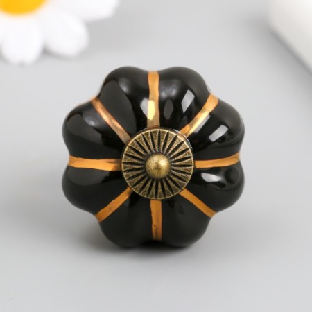 Pen for the casket ceramics, metal "Pumpkin" black 4x4x4 cm