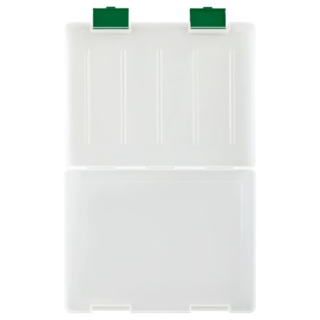 A4 documents container, Istanm with green latches, transparent-2