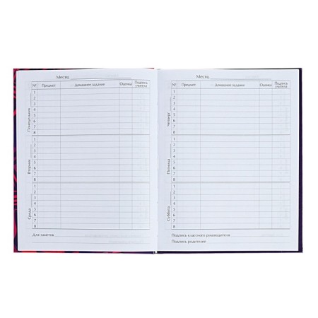 Diary for grades 5-11 "Tropical Web", hard cover, glossy lamination, 48 sheets-6
