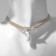 Choker "ice" with pearls, white color in gold, 30 cm