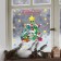 Vinyl stickers on the windows "Happy New Year", reusable, 20 x 34.5 cm, new year
