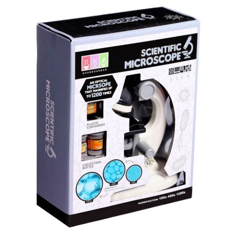 Children's microscope "Young botanist" The frequency of x100, x400, x1200, white, backlight-11