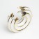 Souvenir Ceramics "Abstraction. Whirlpool" White with gold 16x16 cm