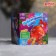 New Year's set for creativity. Christmas ball with stained glass paints "New Year!", Red