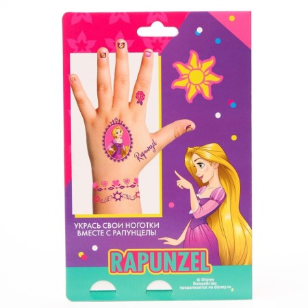 Manicure set with translation stickers "Rapunzel"-5