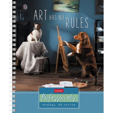 Notebook of 48 sheets in a cage on the crest "Professionals", cover coated cardboard, an offset block 65g/m2, mix