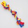 Cable toy "Rope", F16, 3 knots, 33 cm, mix of flowers